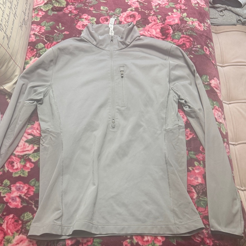 Gray Quarter-Zip Pullover lulu lemon